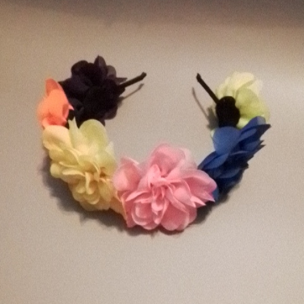 Vibrant Multi-Color Floral Crown Headband | Boho Festival Hair Accessory